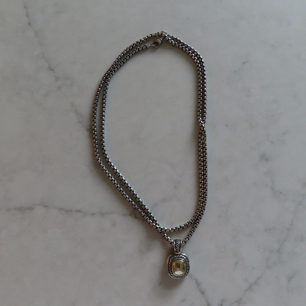 David Yurman Box Chain Necklace with medallion - Picture 8 of 16